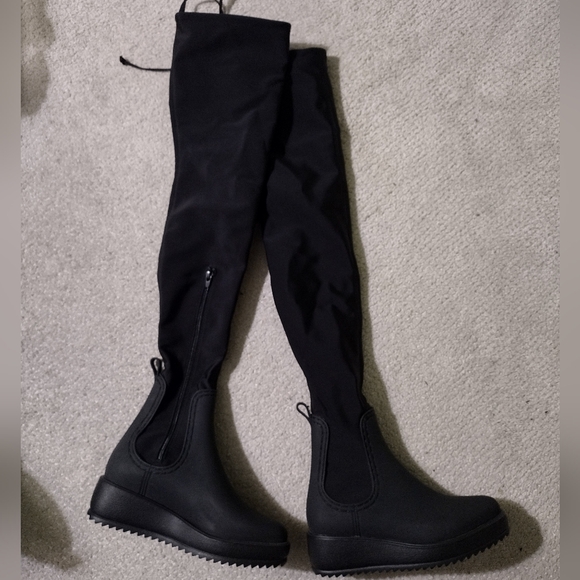 Jeffrey Campbell 'Monsoon' Thigh-High Rain Boots - Picture 1 of 4
